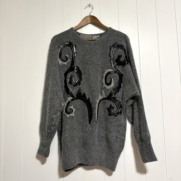 VINTAGE Diana Marco Silk and Angora Blend Sweater size 24W - Picture 2 of 10